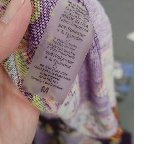 Lularoe Sarah Cardigan Long Duster Open Front Pockets Floral Medium - Picture 6 of 6